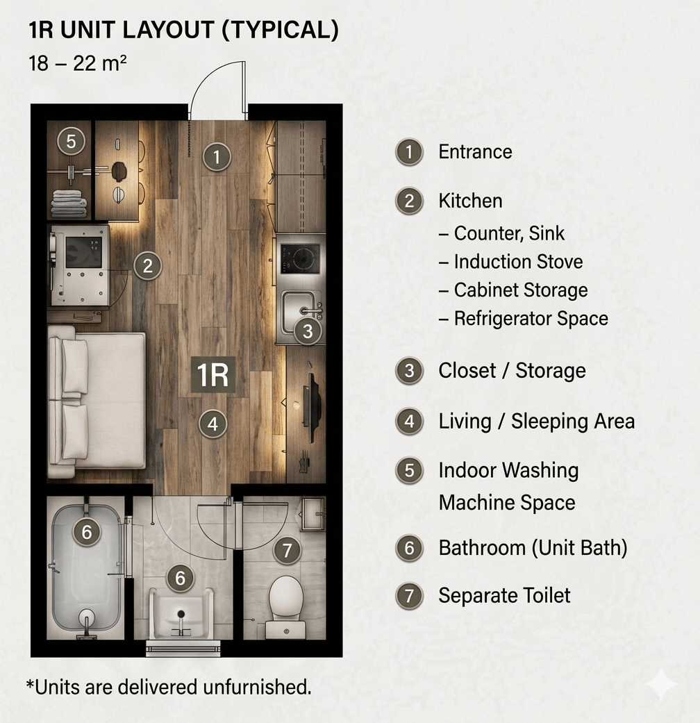 1R Unit Layout