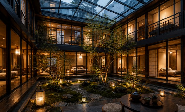 RAI Urban Ryokan House — Indoor Courtyard Concept